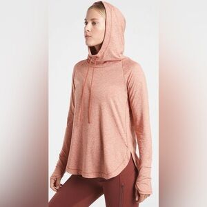 Athleta Uptempo Hoodie / Hoodie Sweatshirt in Cameo Peach/ Etruscan Red SZ M